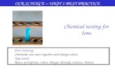Chemical testing for Ions