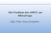 Die Position des NIPCC zur Klimafrage  Dipl.-Met. Klaus Knüpffer