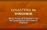 DISASTERS  in VIRGINIA