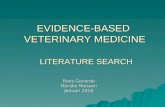 EVIDENCE-BASED  VETERINARY MEDICINE LITERATURE SEARCH