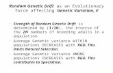 Random Genetic Drift  as an Evolutionary force affecting  Genetic Variation, V