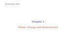 Chapter 1 Matter, Energy and Measurement