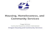 Housing, Homelessness, and  Community Services