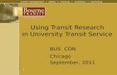 Using Transit Research in University Transit Service