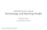 NACADA Summer Institute Technology and Advising Model