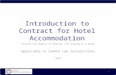 Introduction to Contract for Hotel Accommodation