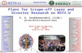Plans  for  Scrape -off Layer and Divertor  Research on NSTX-U