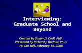 Interviewing: Graduate School and Beyond