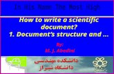 How to write a scientific document? 1. Document’s structure and …