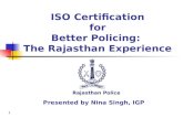 ISO Certification  for  Better Policing:  The Rajasthan Experience