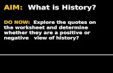 AIM:   What is History?