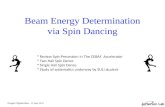 Beam Energy Determination via Spin Dancing