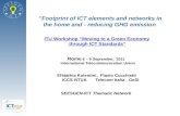 "Footprint of ICT elements and networks in the home and  - reducing GHG emission
