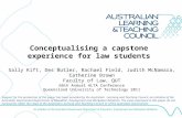 Conceptualising a capstone experience for law students