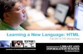 Learning a New Language: HTML