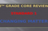 8 th  Grade Core Review Standard 1 Changing Matter