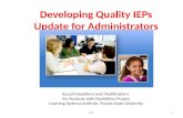 Developing  Quality  IEPs Update for Administrators