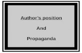 Author’s position And Propaganda