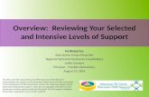 Overview:  Reviewing Your Selected and Intensive Levels of Support