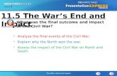 Analyze the final events of the Civil War. Explain why the North won the war.