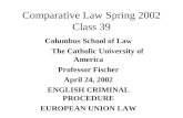 Comparative Law Spring 2002 Class 39