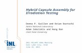Hybrid  Capsule Assembly for Irradiation Testing