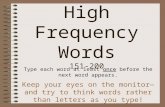 High Frequency Words 151-200