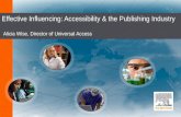 Effective Influencing: Accessibility & the Publishing Industry
