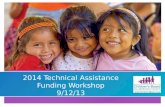 2014 Technical Assistance Funding Workshop 9/12/13