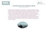 Canonical circuits for predictive coding Karl Friston, University  College London
