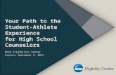 Your Path to the  Student-Athlete Experience  for High School Counselors