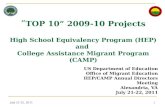 US Department of Education Office of Migrant Education HEP/CAMP Annual Directors Meeting