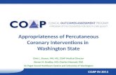 Appropriateness of  Percutaneous  Coronary Interventions in  Washington State