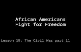 African Americans Fight for Freedom