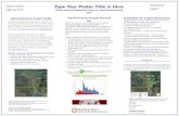 Type Your Poster Title in Here School name and Watershed name ( ie . Sand Hill Watershed) Date
