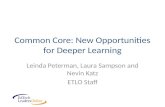 Common Core: New Opportunities for Deeper Learning
