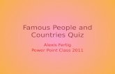 Famous People and Countries Quiz