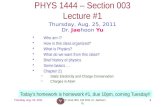 PHYS 1444 – Section 003 Lecture #1