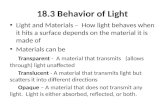 18.3 Behavior of Light