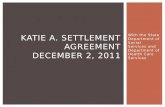 Katie A. Settlement Agreement December 2, 2011