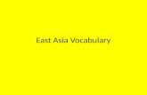 East Asia Vocabulary