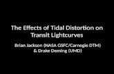 The Effects of Tidal Distortion on Transit  Lightcurves