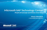 Microsoft-SAP Technology Center Proof-of-Concept and Demo Overview