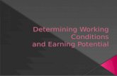 Determining Working Conditions and Earning Potential