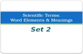 Scientific Terms: Word Elements & Meanings