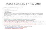 #3205 Summary 6 th  Nov 2012