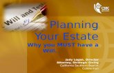 Planning Your Estate Why you MUST have a Will.