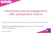 Influencing critical engagement with assessment criteria
