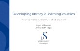 Developing library e-learning  courses