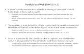 Particle in a Well (PIW)  (14.5)